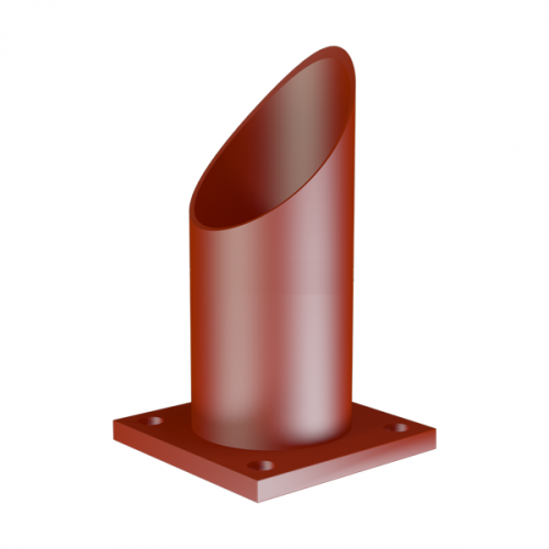 Опора неподвижная трубчатая для тепловых сетей исп. Б1 Ст20 630х100 мм ОСТ 36-146-88 16,7 кг