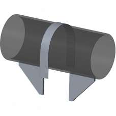 Опора неподвижная хомутовая для тепловых сетей ТС-659.00.00-07 133х40х100 мм Серия 5.903-13 выпуск 7-95 1,2 кг