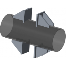 Опора неподвижная двухупорная для тепловых сетей ТС-660.00.00 159х120х112х320 мм Серия 5.903-13 выпуск 7-95 6,6 кг