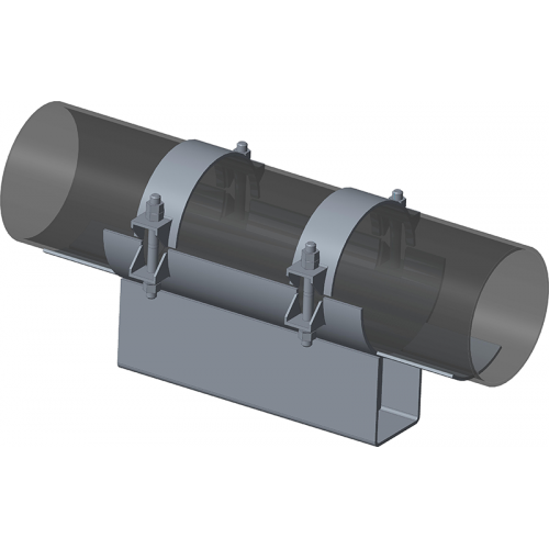 Опора неподвижная бугельная с корпусом для тепловых сетей ТС-671.00.00 1420х700х680х150 мм Серия 5.903-13 выпуск 7-95 348 кг
