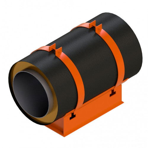 Опора скользящая хомутовая для труб в ППУ изоляции 313.ТС-008.010 57х125 мм Серия 313.ТС-008.000