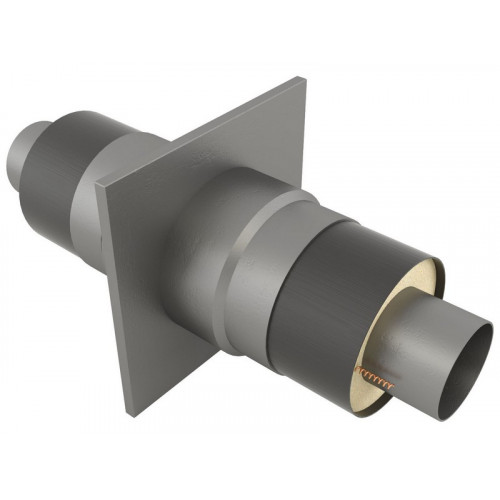 Опора неподвижная щитовая в оцинкованной ППУ изоляции для отопления Ст20 720х875х1100х2000 мм ГОСТ 30732-2006